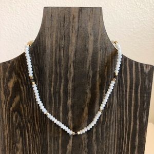 Stretch White Beaded Choker
